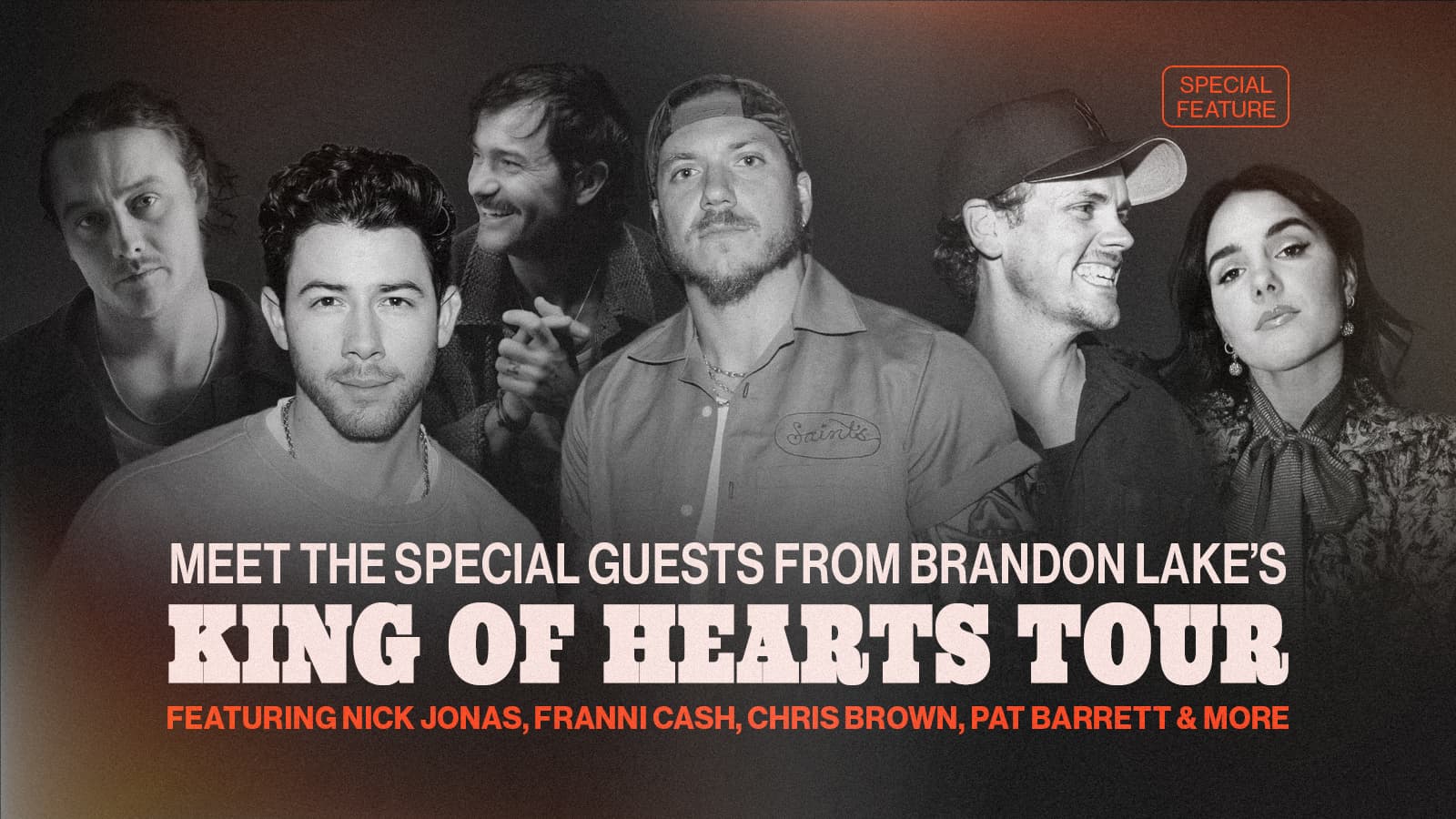 Meet the special guests from Brandon Lake's King of Hearts tour featuring Nick Jonas Franni Cash Chris Brown Pat Barrett and more