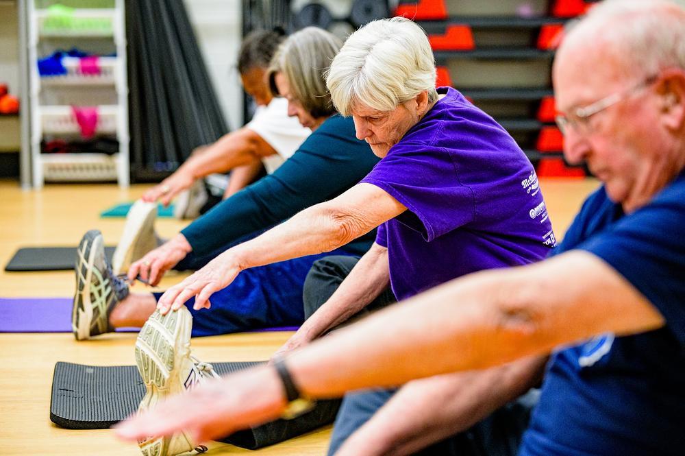 Seniors exercising