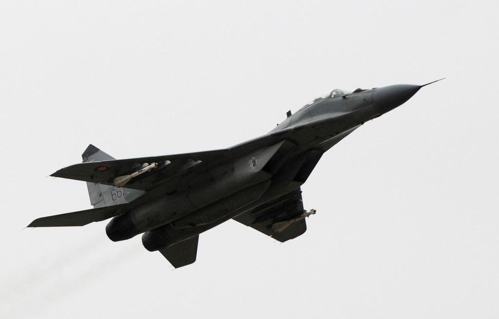 MiG-29 aircraft at Sliac Air Base, in Sliac, Slovakia