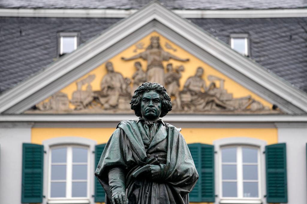 A statue of world famous composer Ludwig van Beethoven