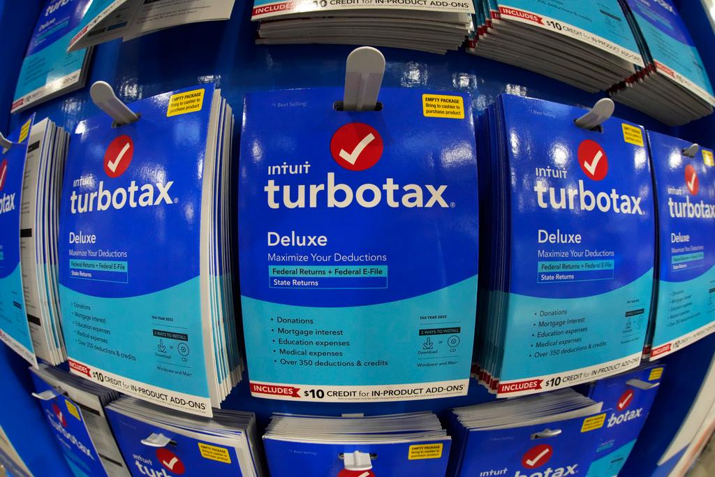 This is a display of TurboTax on display in a Costco Warehouse in Pittsburgh