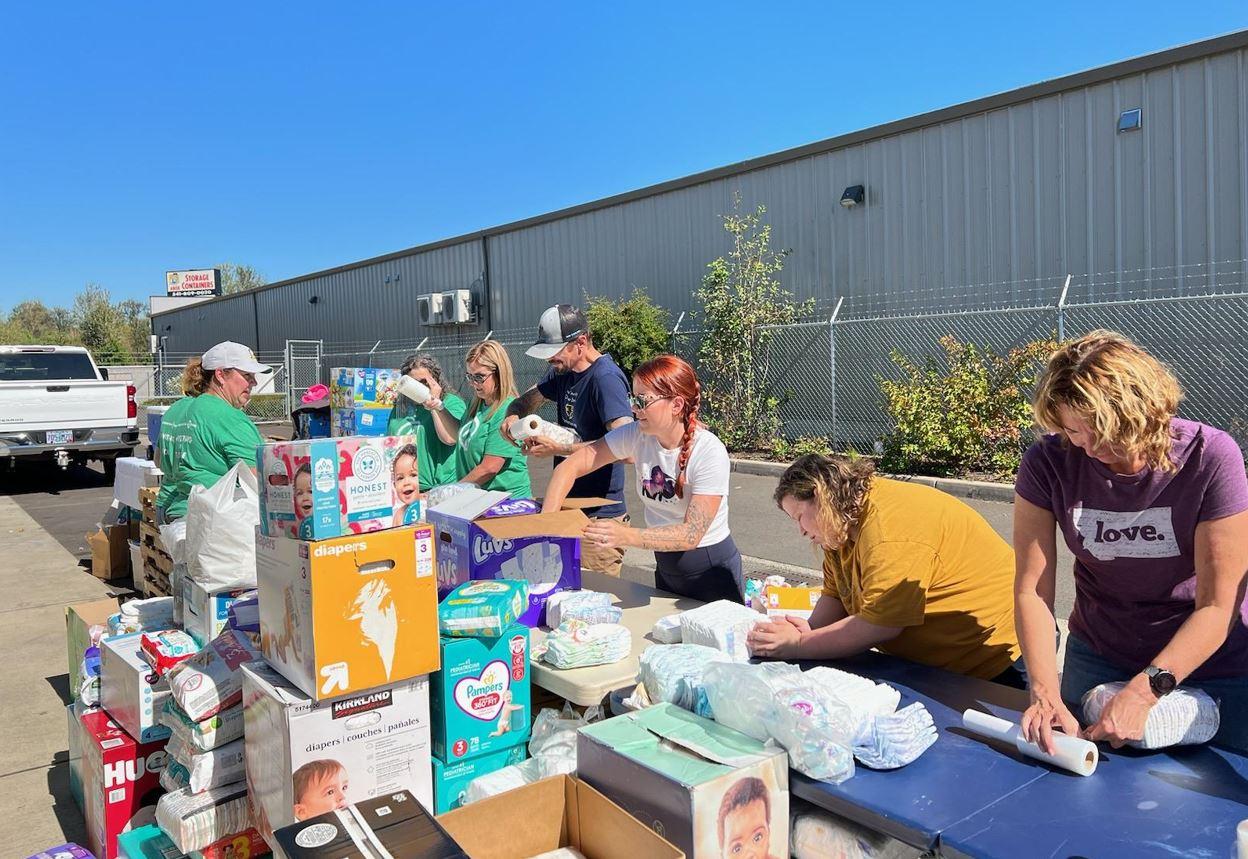 LC Diaper Bank staff working at event