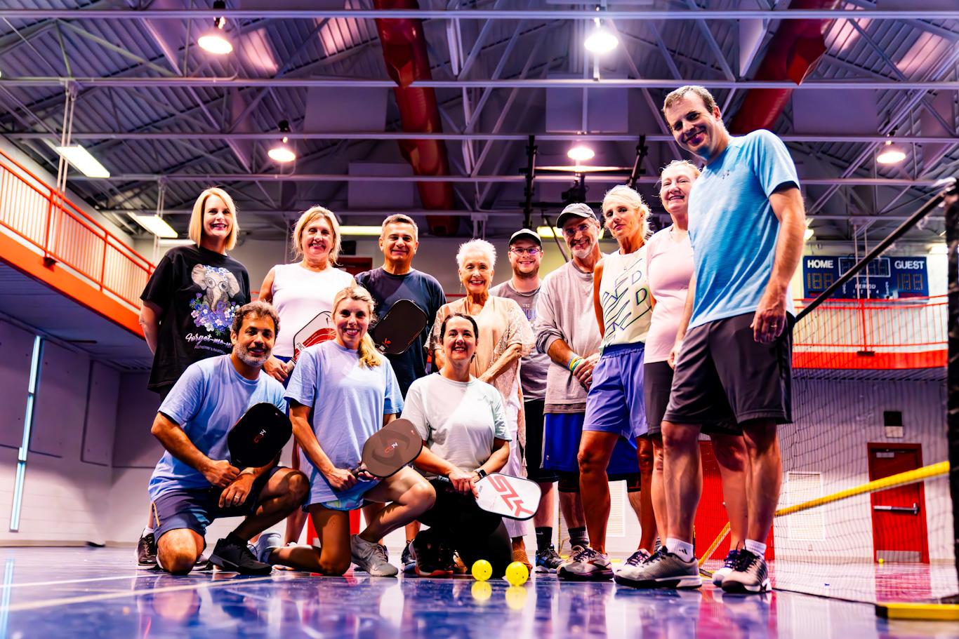 Pickleball competitors at Corinth Baptist Church 