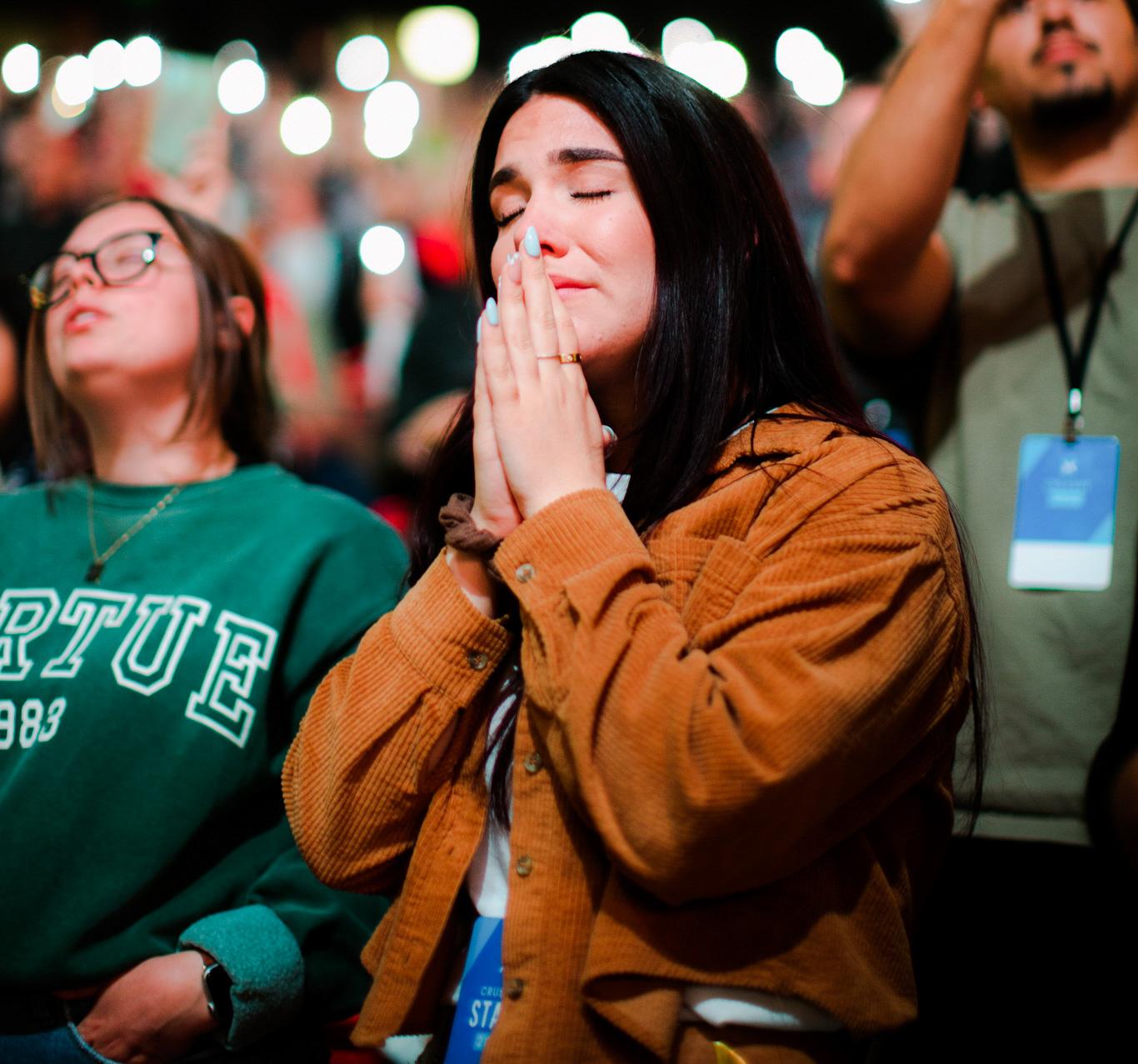 woman prays