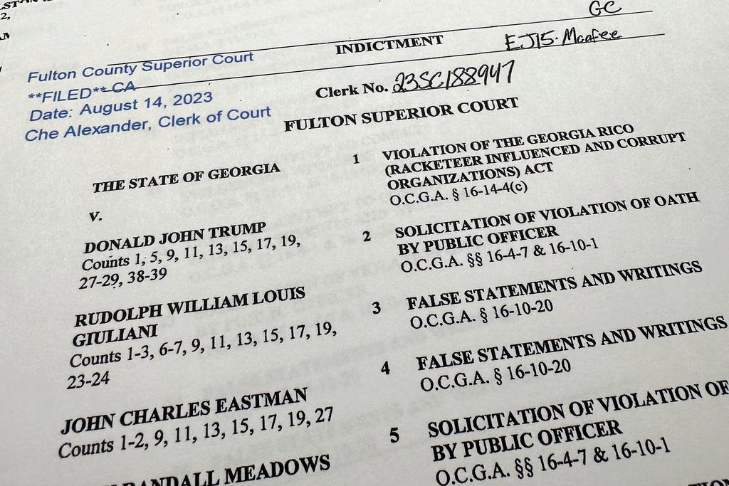 The indictment in Georgia against former President Donald Trump & 18 others 