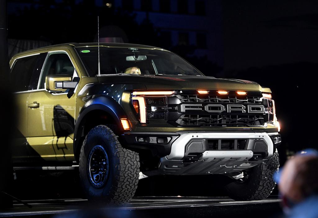 The new F-150 Raptor is revealed at F-150 Fest in Detroit on Tuesday, Sept. 12, 2023.