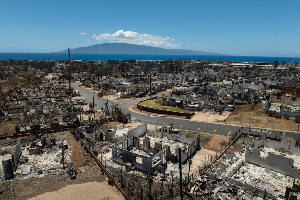 The aftermath of a devastating wildfire is seen in Lahaina, Hawaii