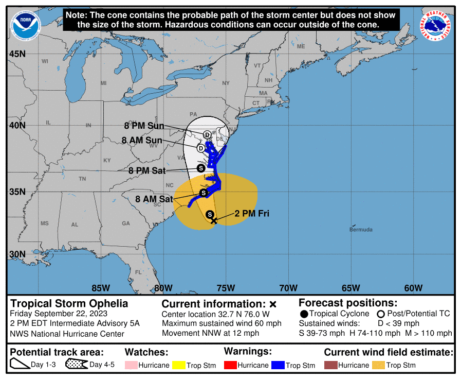 Tropical storm graphic map