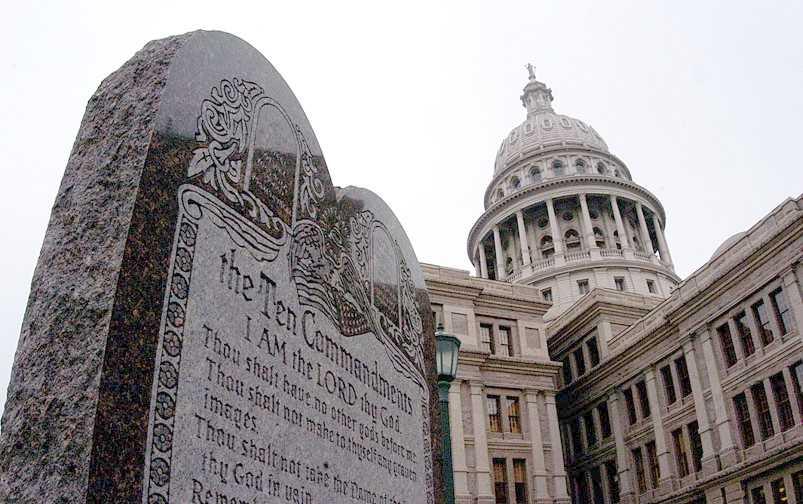 Ten Commandments display at the Texas State Capitol in Austin