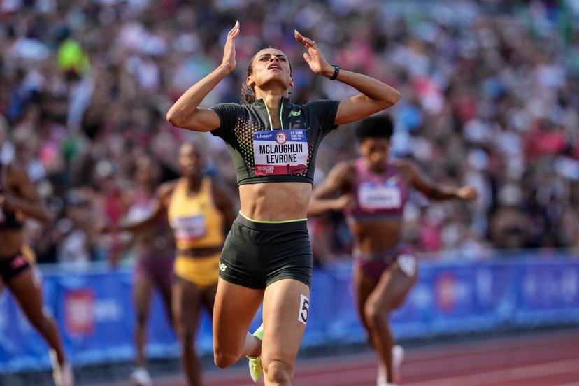 Sydney McLaughlin-Levrone wins the women's 400-meter hurdles final during the U.S. Track and Field Olympic Team Trials in Eugene, Ore. 