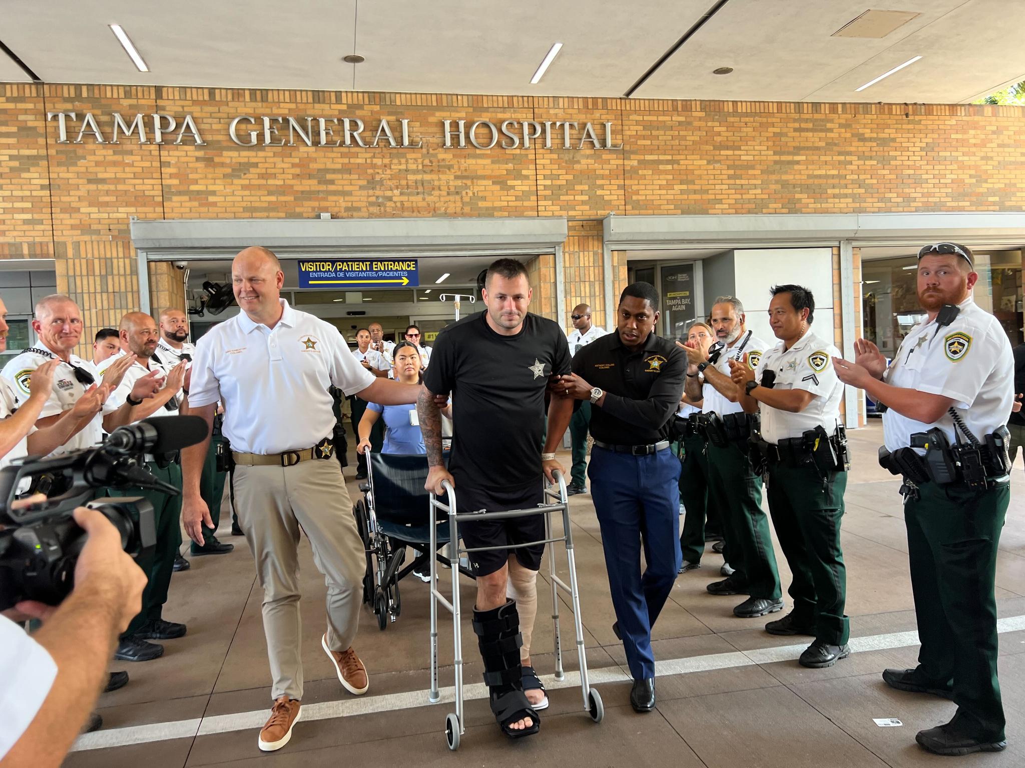 Deputy Kalin Hall has been released from Tampa General Hospital after he was seriously injured 