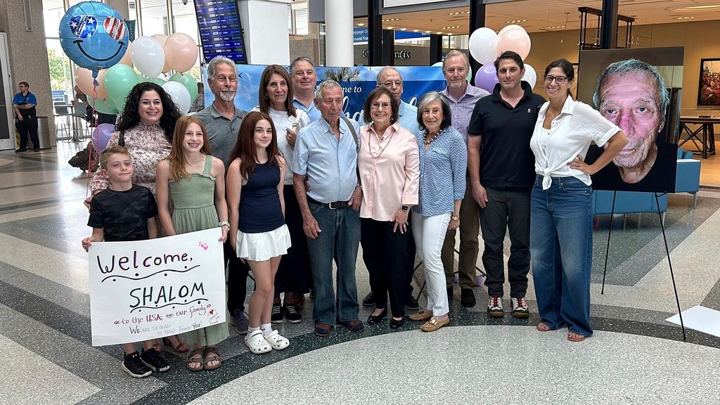 Shalom Koray with members of his extended family just after he met them in person for the first time in North Charleston, S.C. 