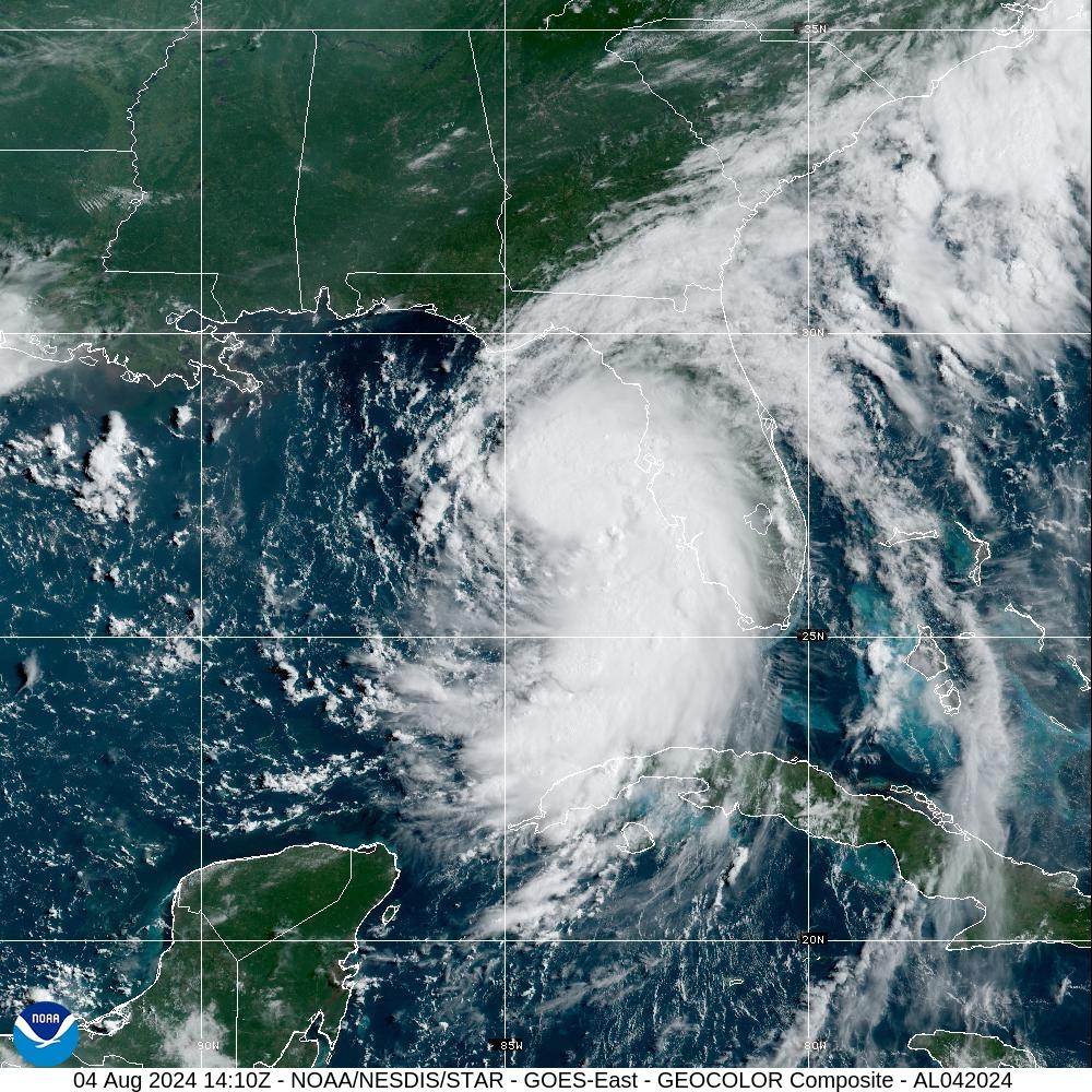 Hurricane Hunter aircraft observations indicate that Debby continues to intensify over the eastern Gulf of Mexico.