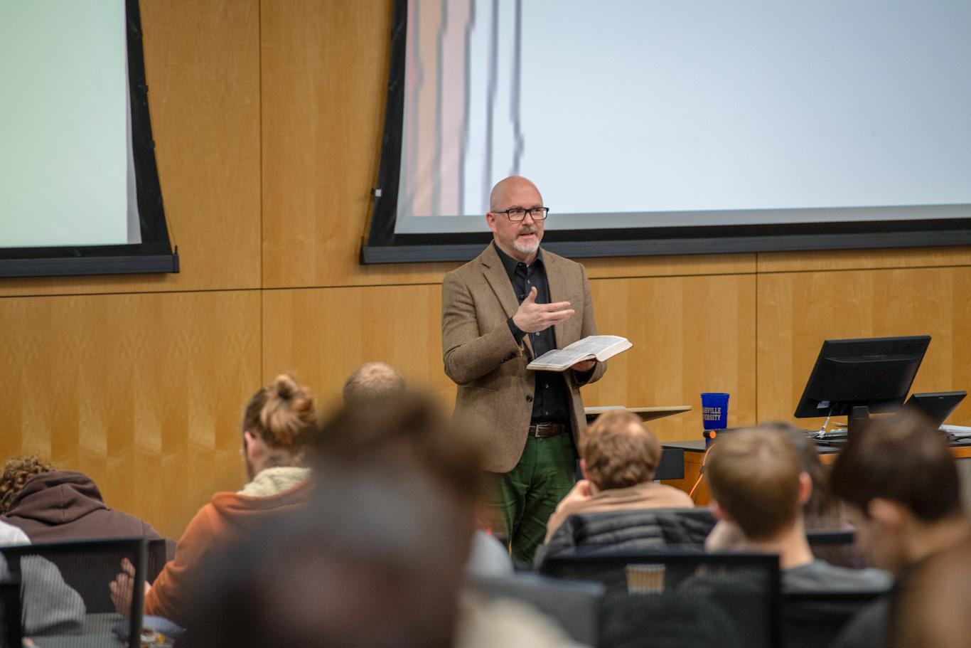 Dr. Michael McKay teaching a Bible class 