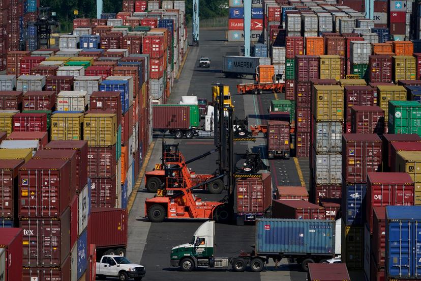 Containers are moved at the Port of New York and New Jersey in Elizabeth, N.J.