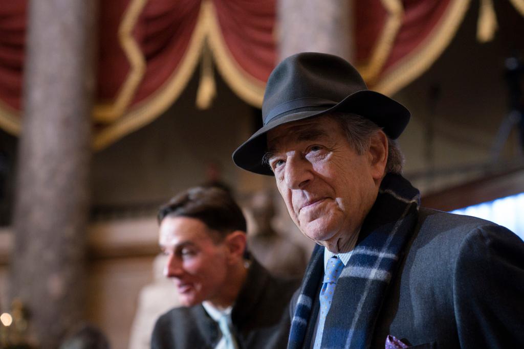 Paul Pelosi attends a portrait unveiling ceremony for his wife, Speaker of the House Nancy Pelosi, D-Calif., in Statuary Hall at the Capitol, Dec. 14, 2022, in Washington. 