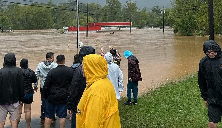 Flooded river