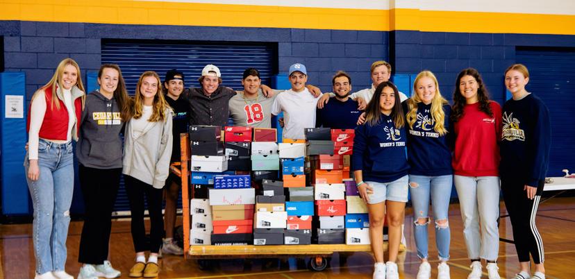 Cedarville University student-athletes will pack more than 1,000 shoe boxes filled with toys, clothing, school supplies, and hygiene products 