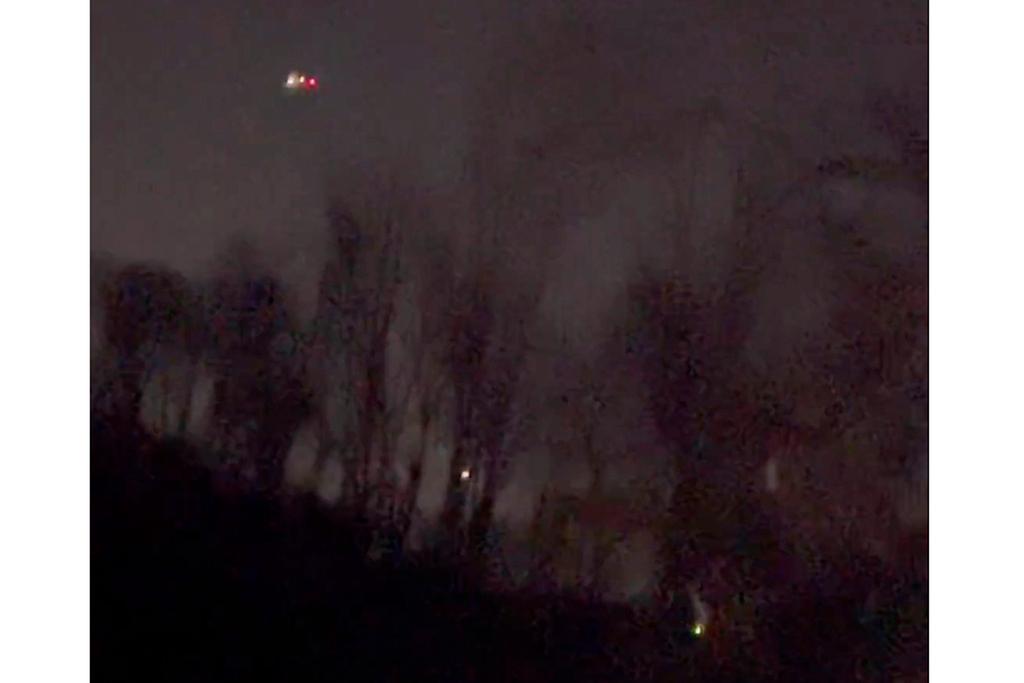 What appears to be drones flying over Randolph, N.J.