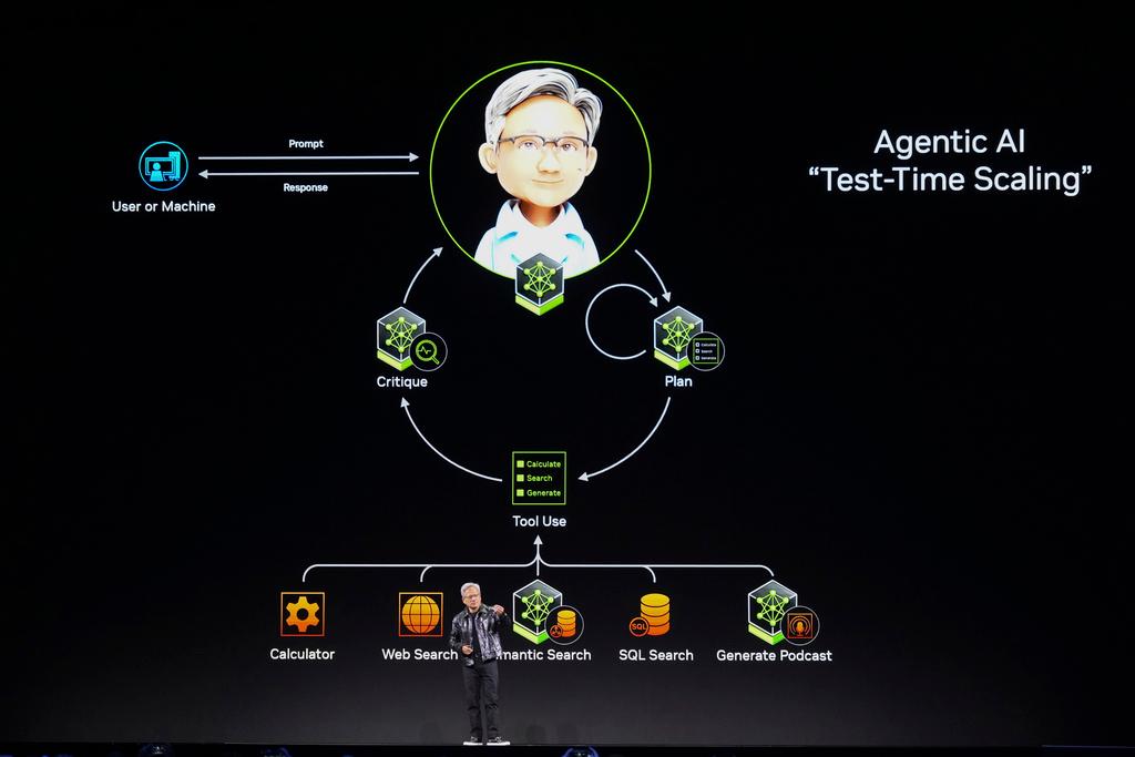 Nvidia founder and CEO Jensen Huang speaks during a Nvidia news conference ahead of the CES tech show 