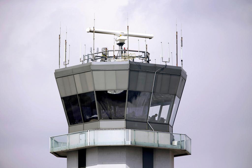 Air traffic control tower stands at Chicago's Midway International Airport