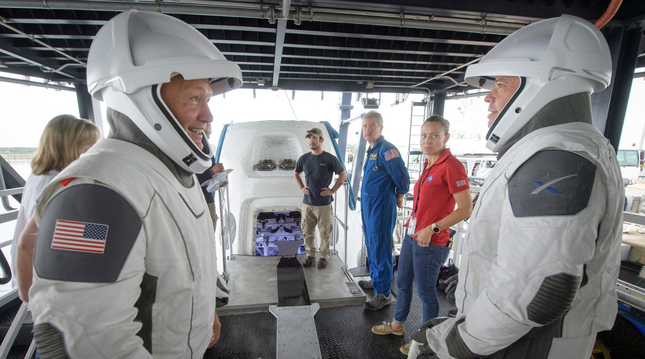 NASA astronauts Doug Hurley and Bob Behnken