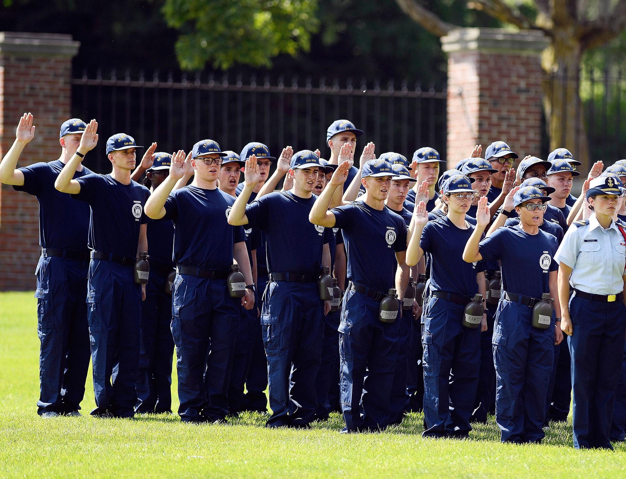 members of the U.S. Coast Guard Academy Class of 2023