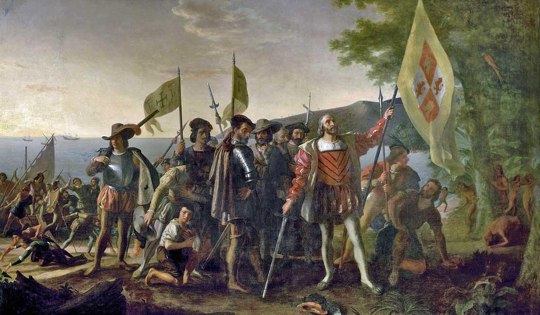 Landing of Columbus (12 October 1492), painting by John Vanderlyn