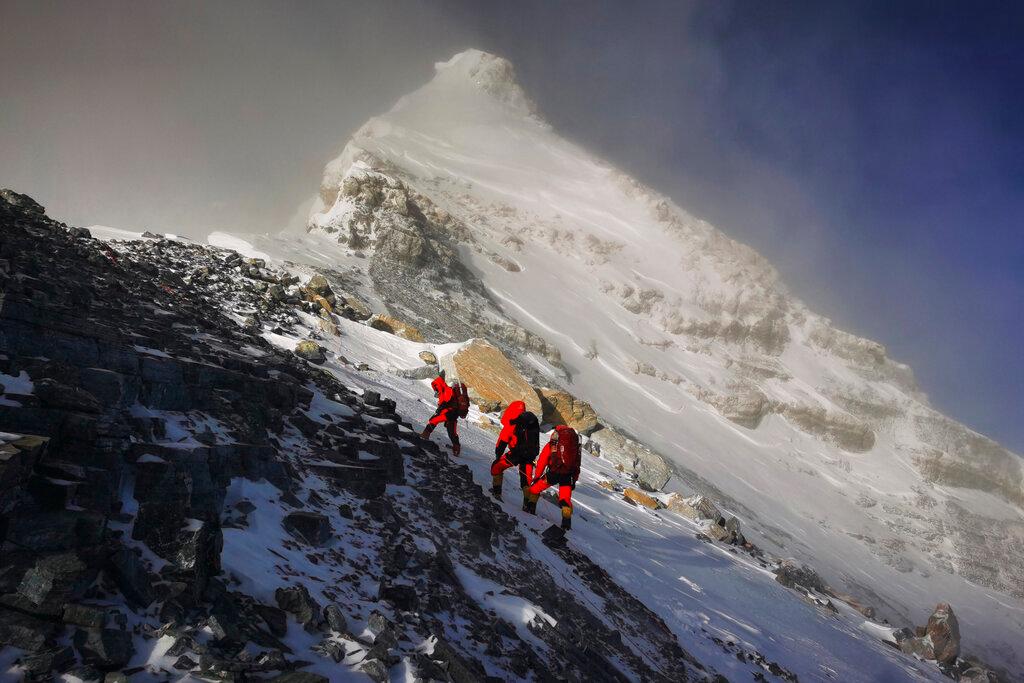 Survey team on Mt Everest 