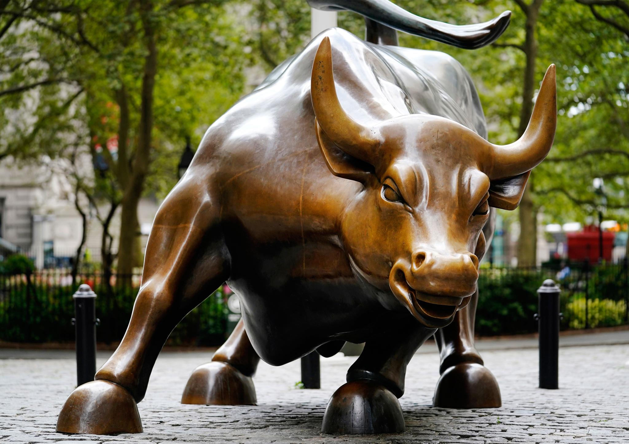 The Charging Bull statue in New York's financial district