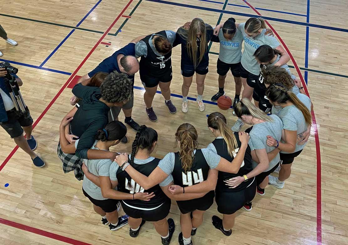 Chantelle Anderson, Coach Shawn Chaffin & Women's Basketball Team at San Diego Christian College 