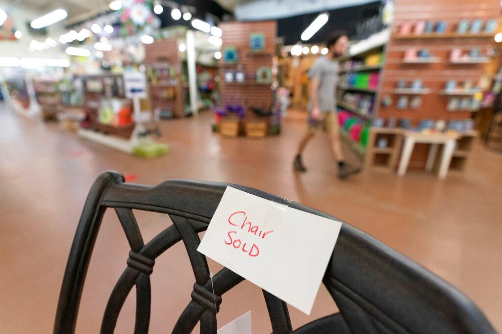 Patio furniture floor model at Valley View Farms in Cockeysville, Md.