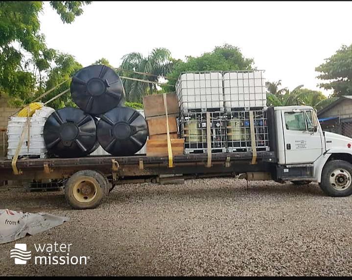 Emergency water treatment for displaced Haitians