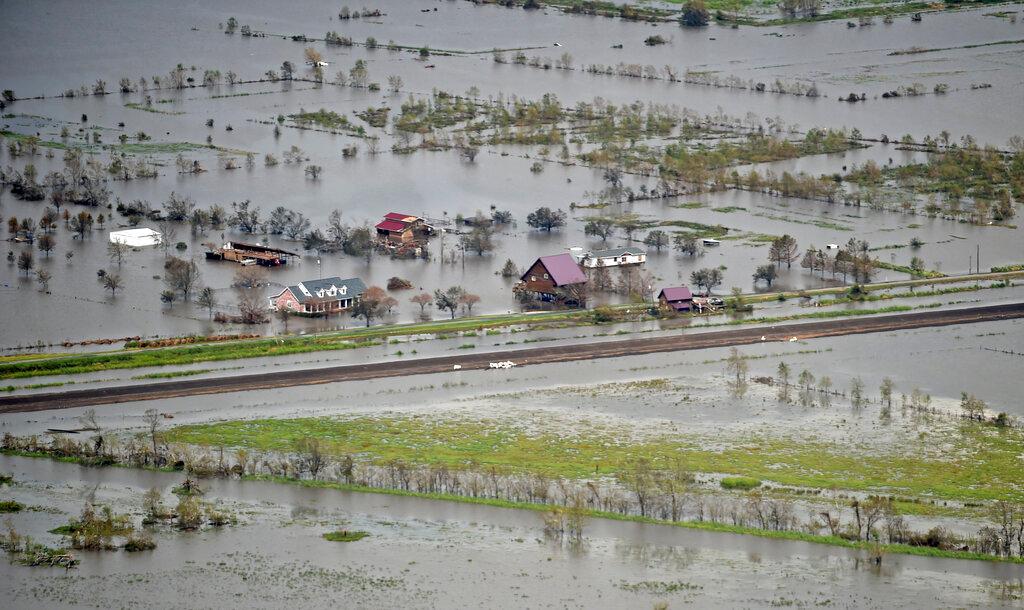 Flood damage in Louisiana due to Hurricane Ida 