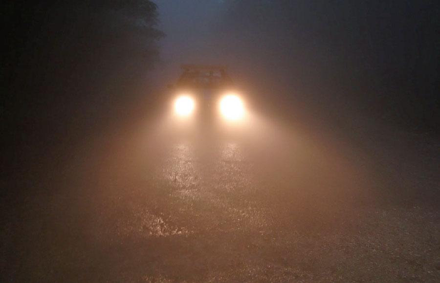 car headlights fog