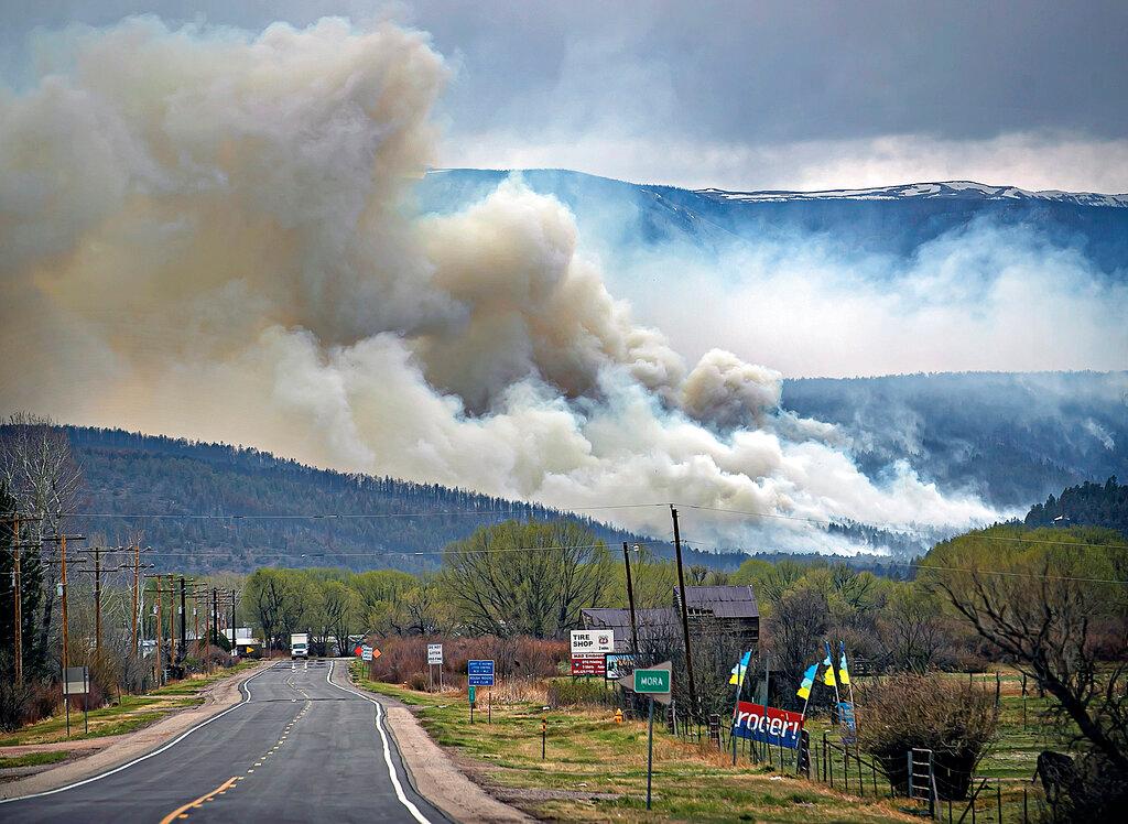 smoke from the fire