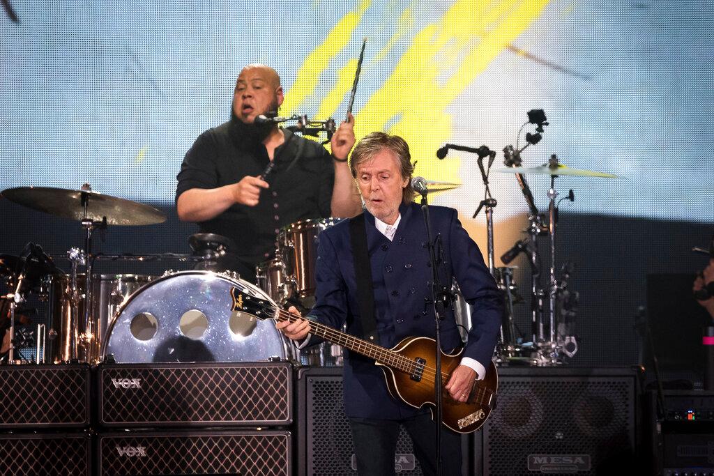 Paul McCartney performs during his "Got Back" tour Thursday, June 16, 2022, at MetLife Stadium in East Rutherford, N.J.