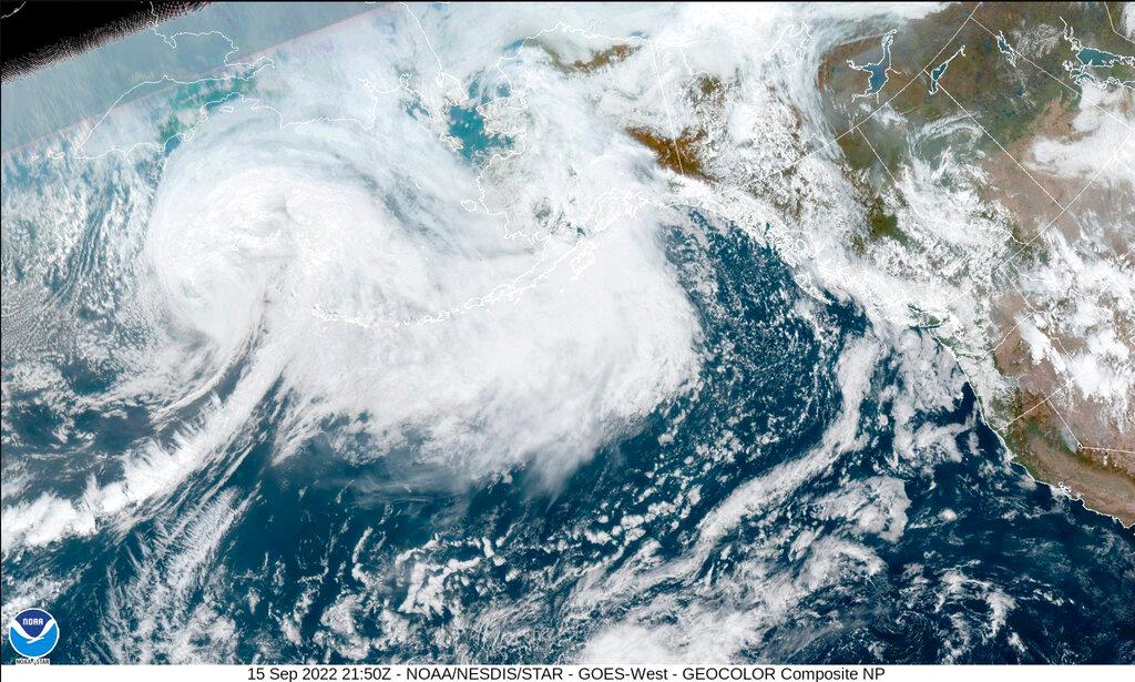 A vast swath of western Alaska could see flooding and high winds as the remnants of Typhoon Merbok move toward the Bering Sea region.