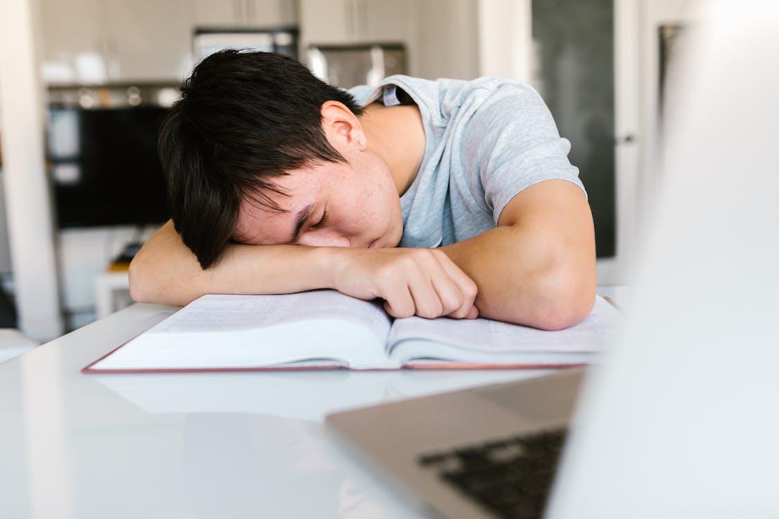 Asleep at desk