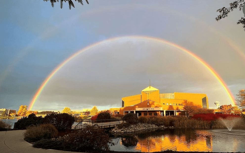 Rainbow over Dixon Ministry Center/Cedarville University