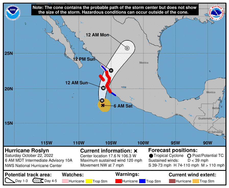 Roslyn has intensified rapidly during last 24 hours