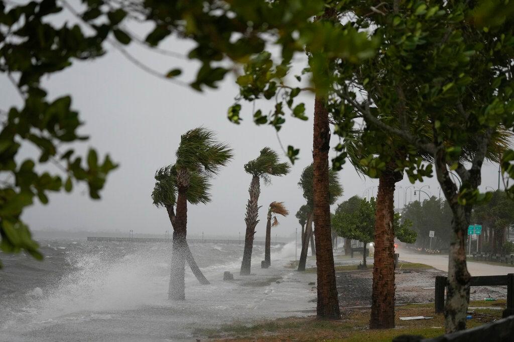 Wind and waves intensify as the storm moves across Florida