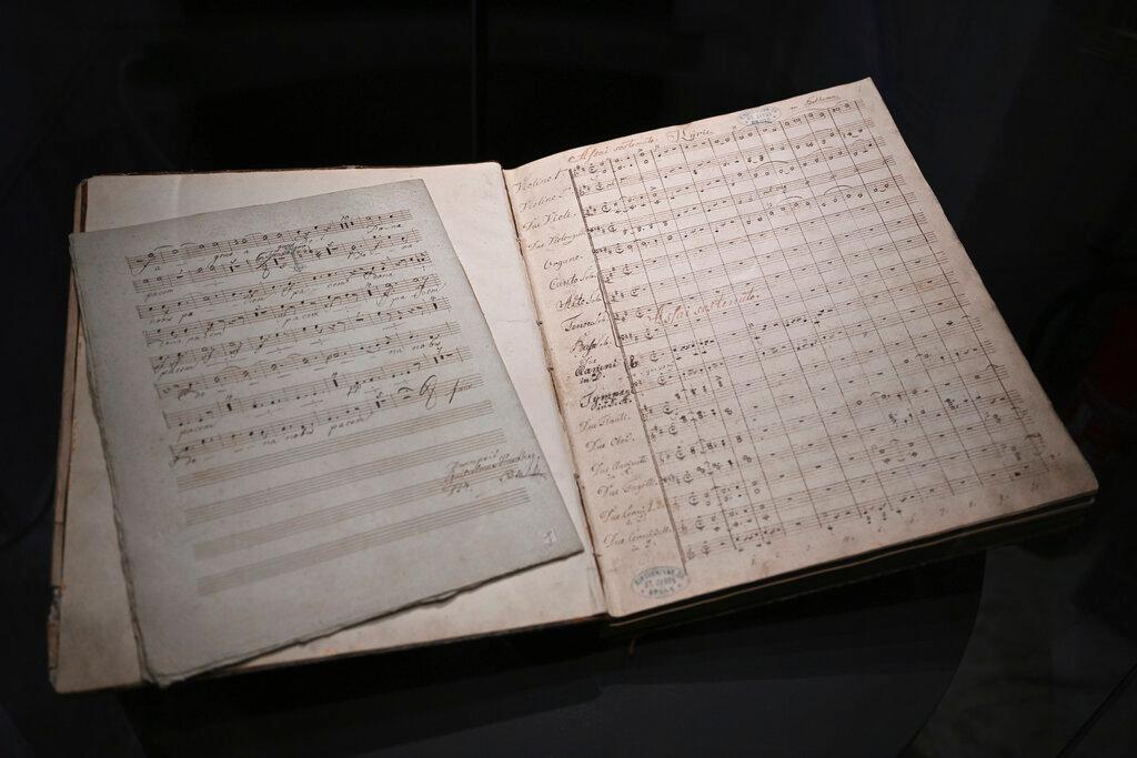 A Ludwig van Beethoven's music manuscript.