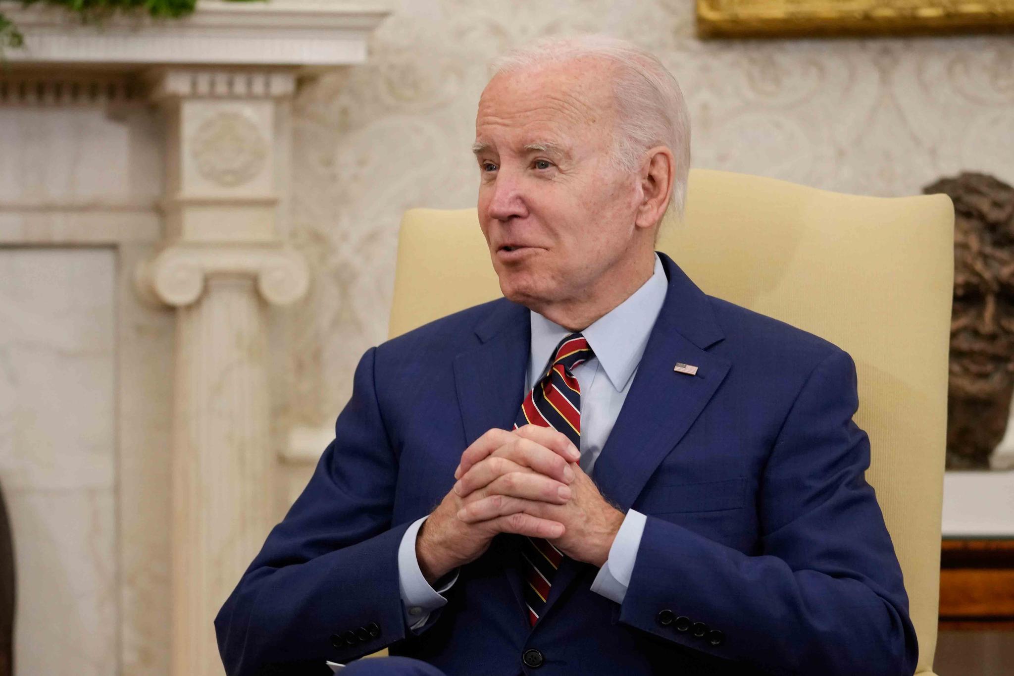 President Joe Biden meets with Dutch Prime Minister Mark Rutte in the Oval Office of the White House in Washington, Tuesday, Jan. 17, 2023.