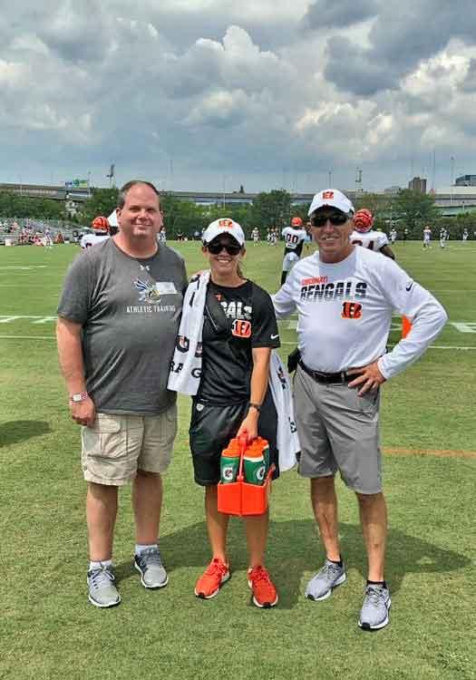 Professor Mike Weller (l), Kelsey Howell (c), Paul Sparling (r)