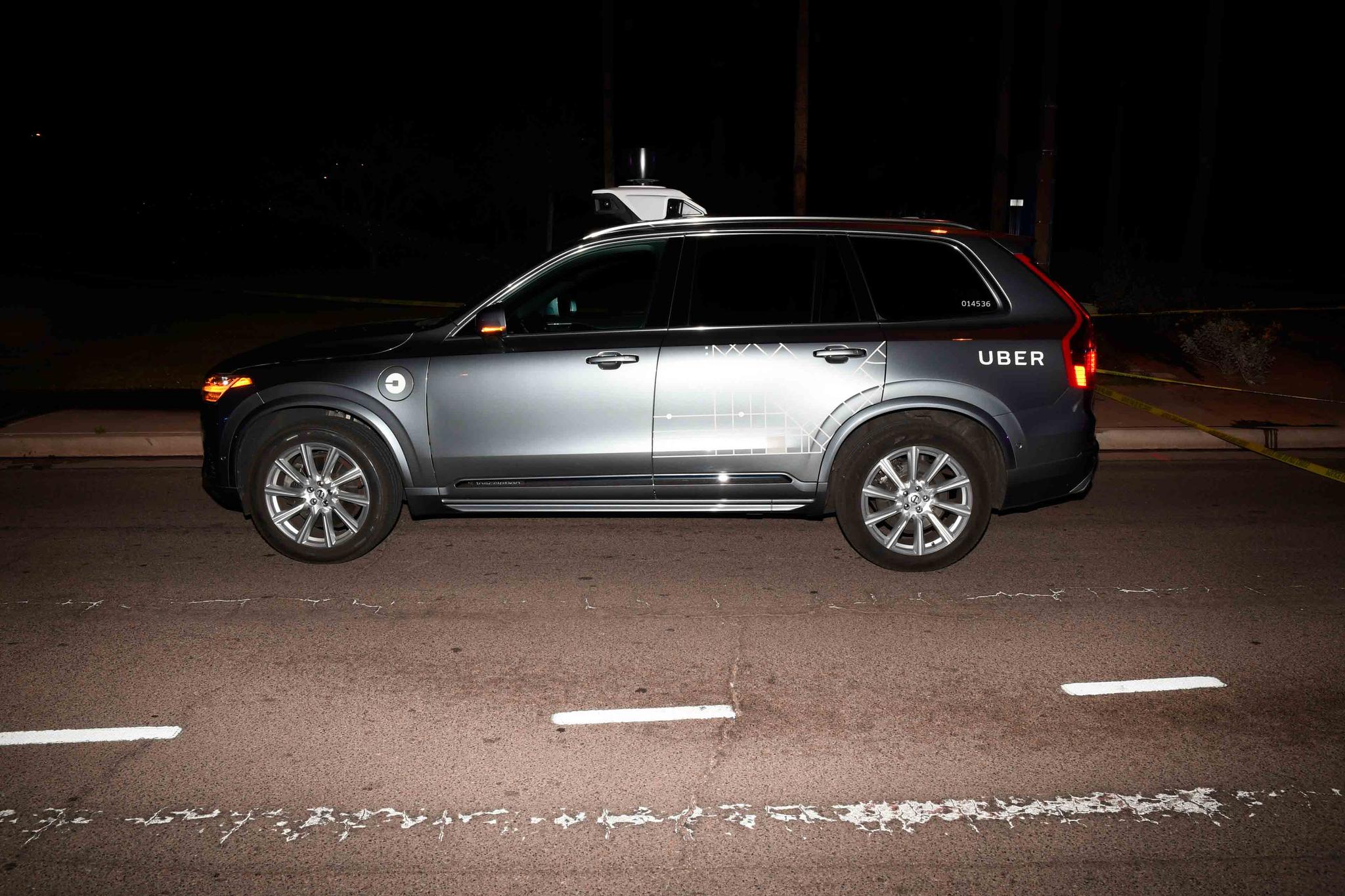 Uber Self-Driving SUV after crash