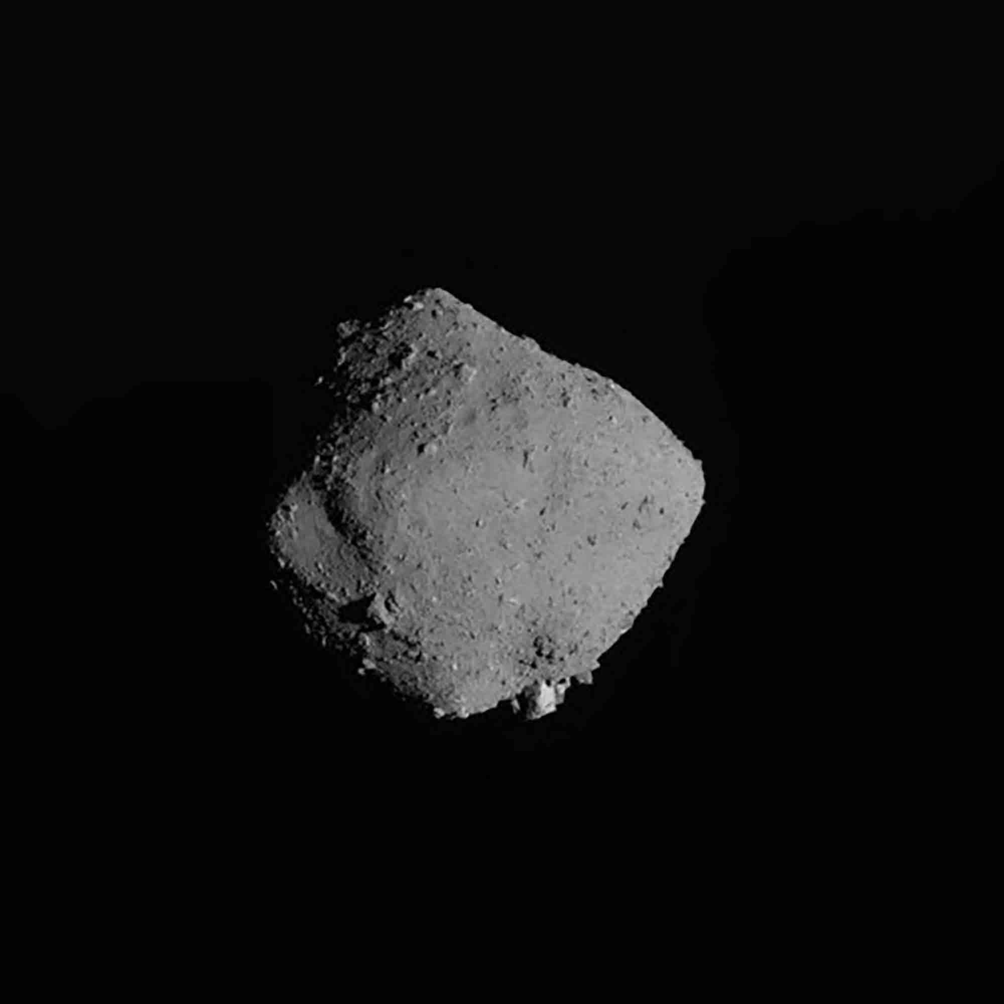 This image by the Japan Aerospace Exploration Agency (JAXA), shows asteroid Ryugu taken by Japan’s Hayabusa2 spacecraft