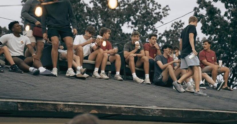 They were even sitting on the rooftop at the Sigma Phi Epsilon house at Murray State for a massive Bible study.