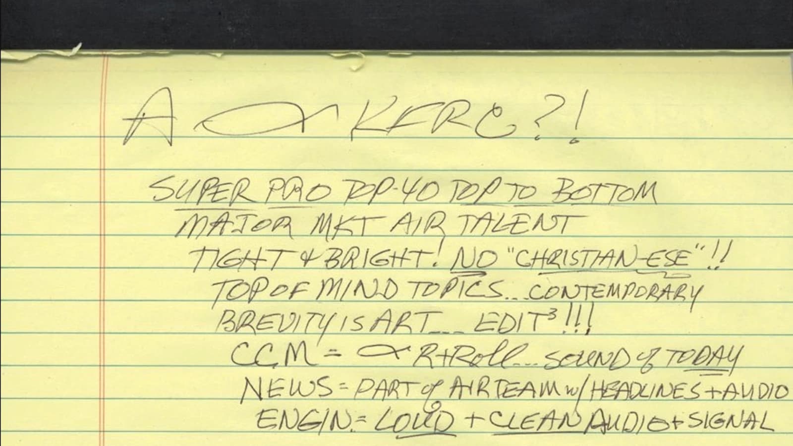Former mainstream programmer Bob Anthony Fogal sketches out a vision for a new Christian radio station