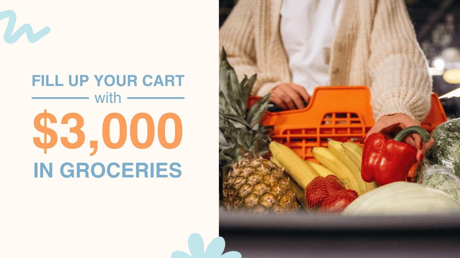 Fill up your tank with 3000 dollars in groceries